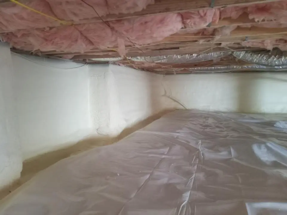 Crawl space encapsulation with closed-cell spray foam for Roof Waterproofing in Lealman